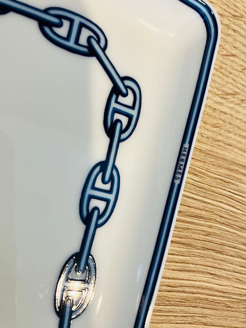HERMES エルメス シェーヌダンクル スクエアプレート 角皿　美品