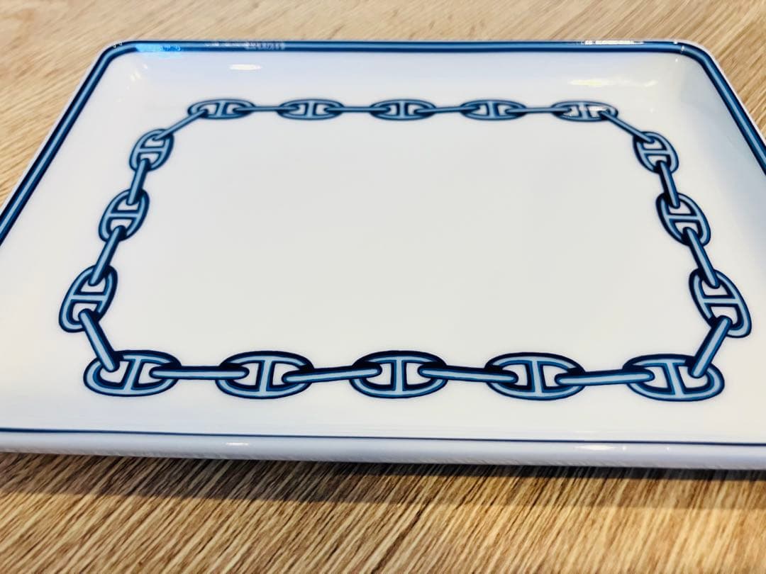 HERMES エルメス シェーヌダンクル スクエアプレート 角皿　美品