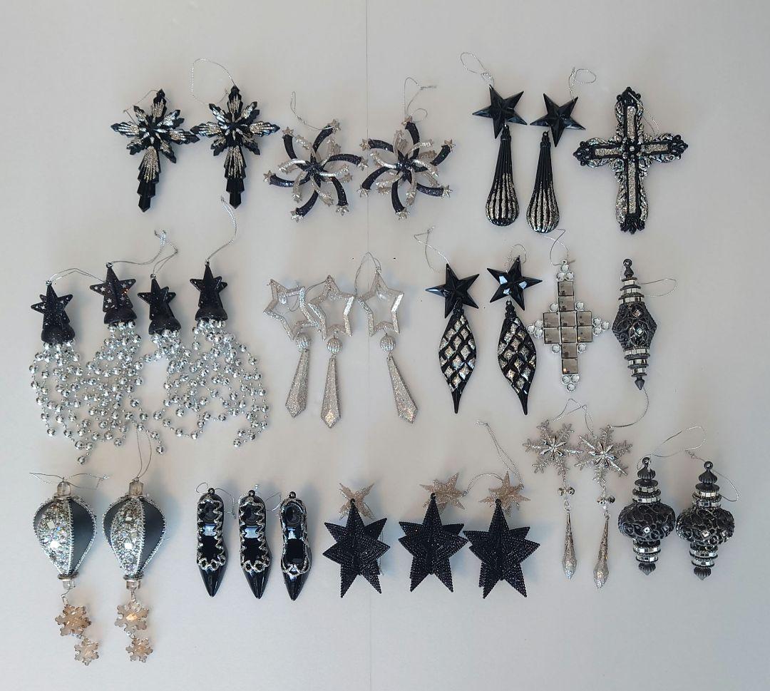 クリスマスツリー 140cm シルバー オーナメント付 メタル ハロウィンツリー