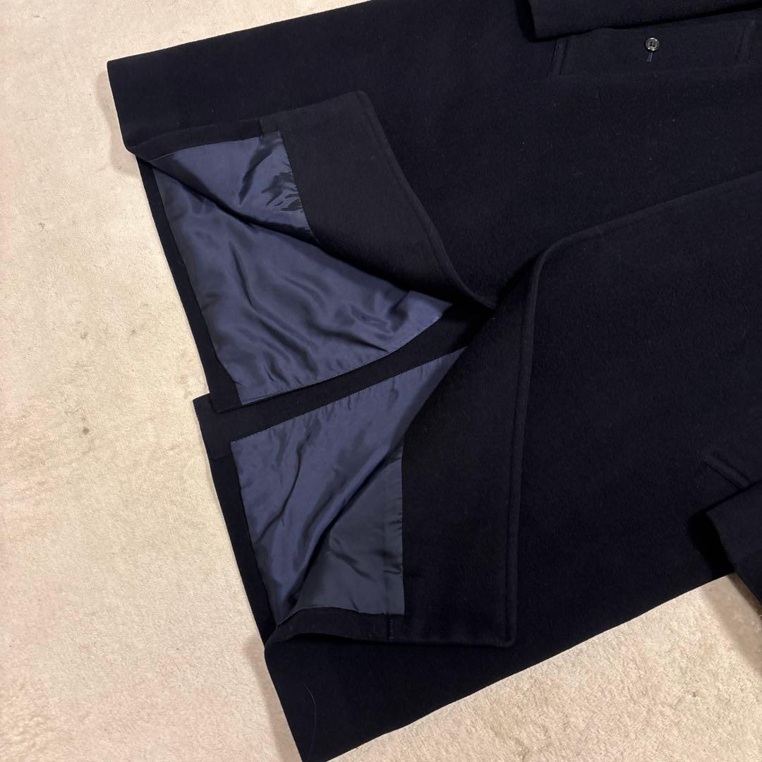 美品⭐️BURBERRY カシミヤ ロングコート ブラック　比翼　Lサイズ相当