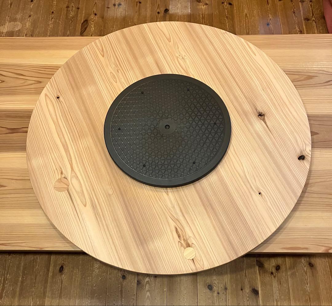 （90cm）木製ターンテーブル_51251　主に食卓用　回転テーブル中華テーブル