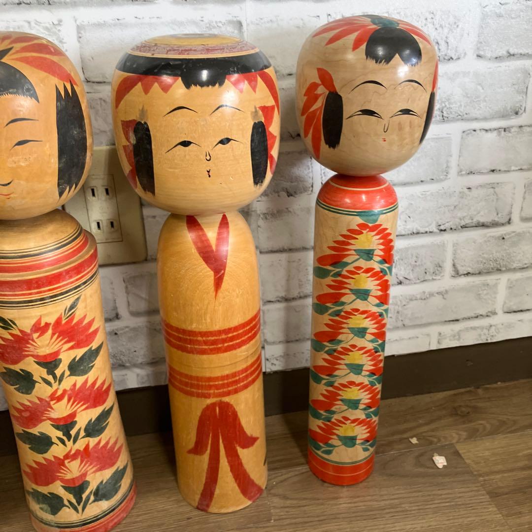 D-3 昭和レトロ 木製 こけし 小芥子 12体セット まとめ売り 日本人形