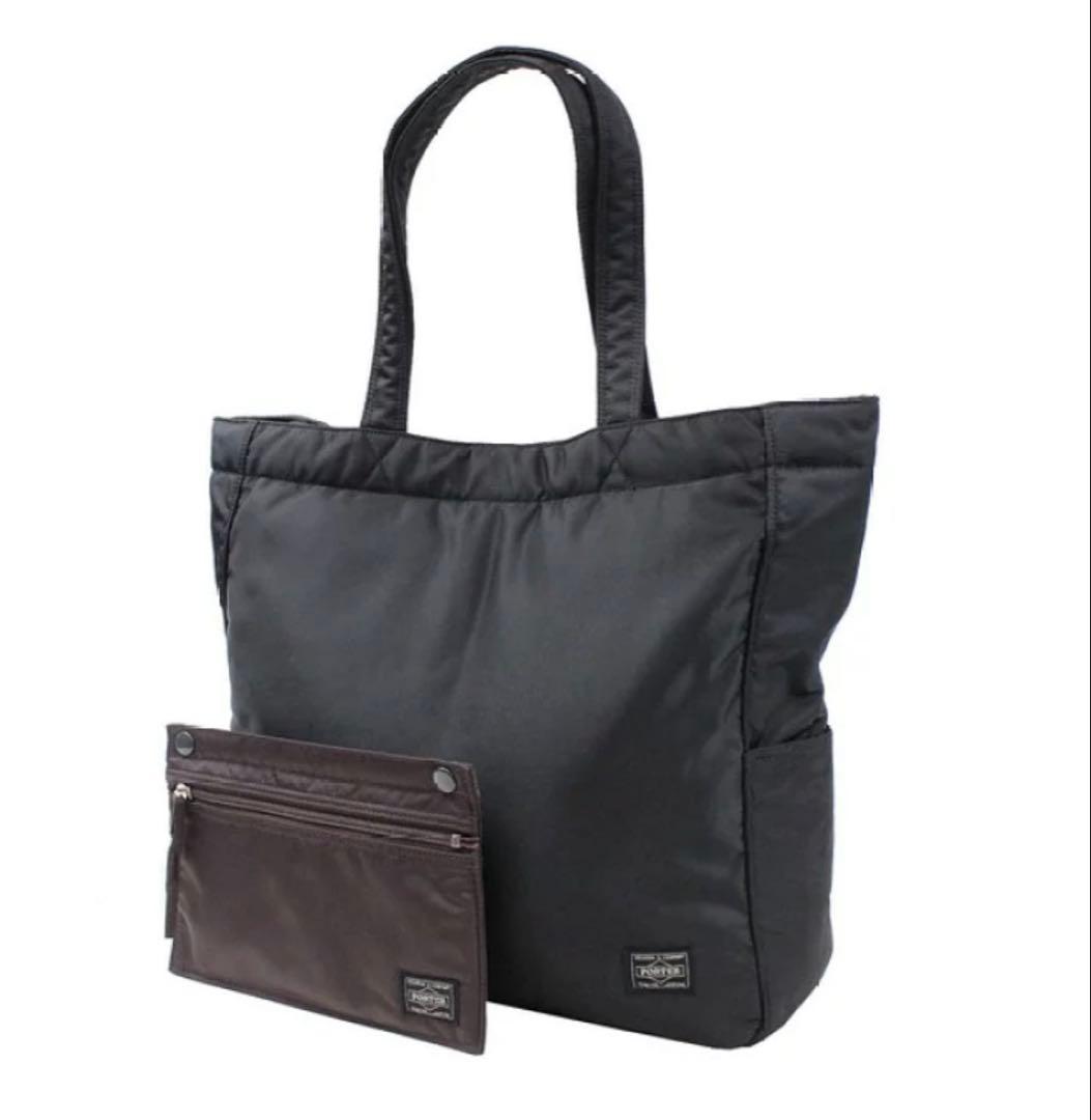 極美品◼️PORTER ポーター　CREAM TOTE BAG クリーム　黒