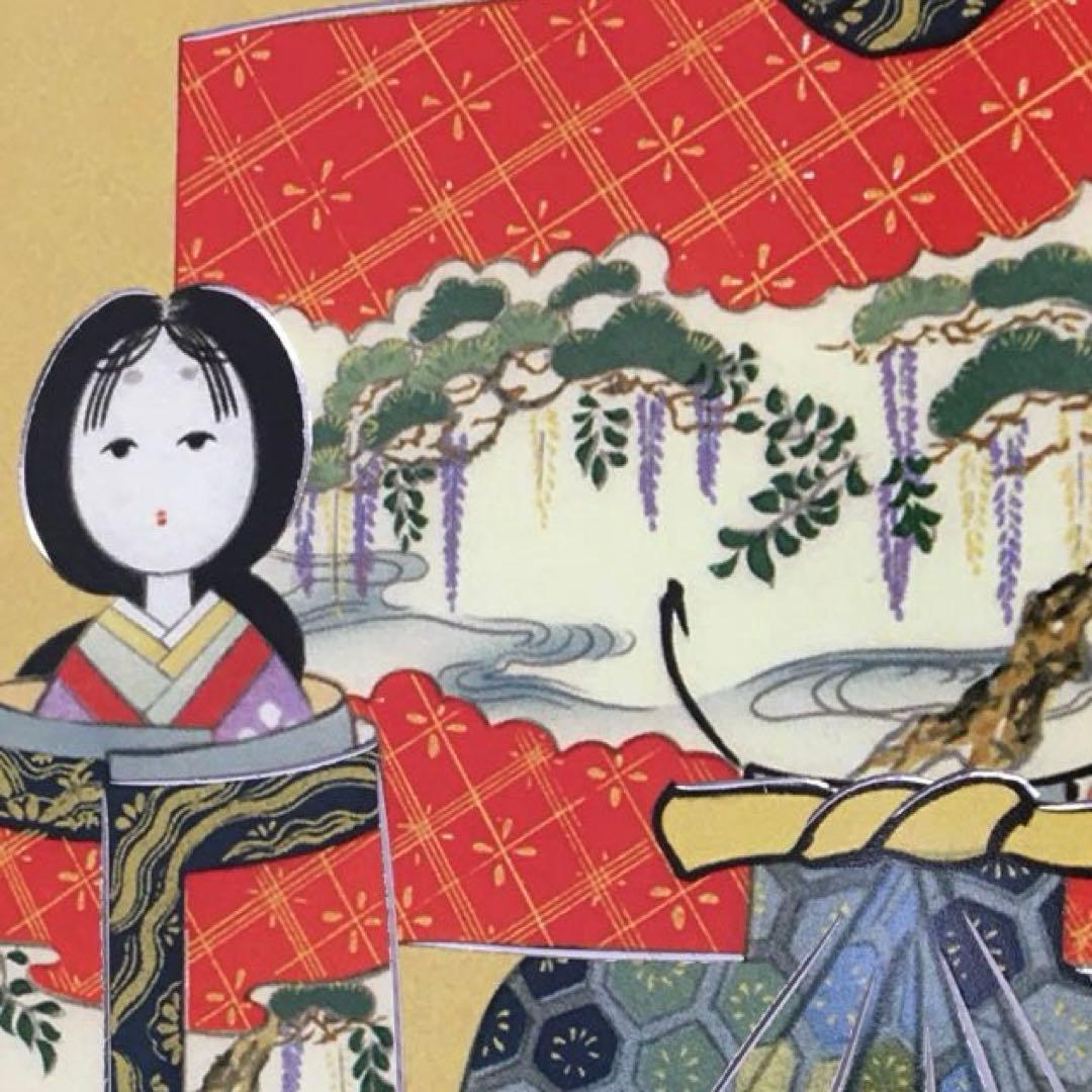 【新品・未使用】お雛様 額 美咲 彫金 伝統工芸
