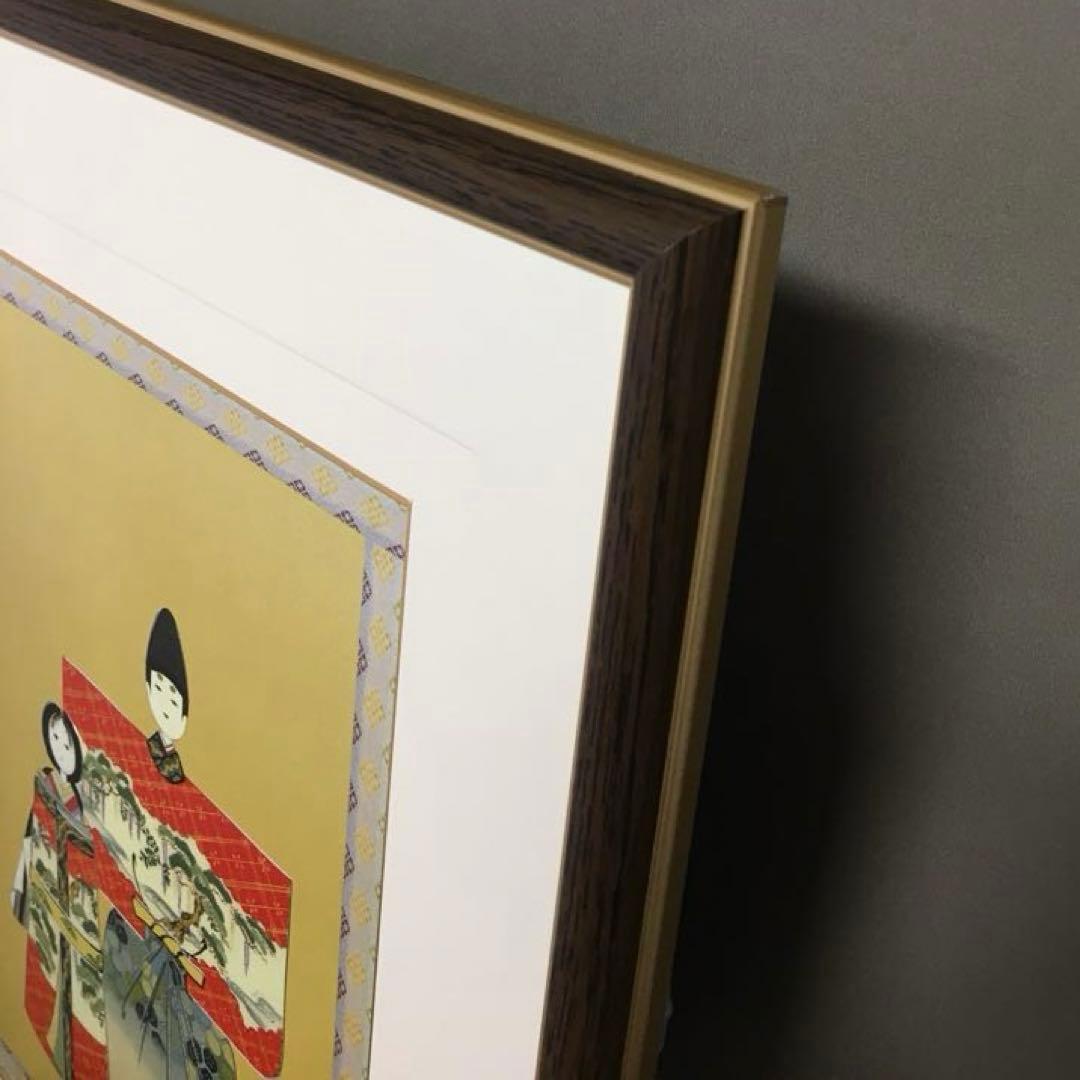 【新品・未使用】お雛様 額 美咲 彫金 伝統工芸