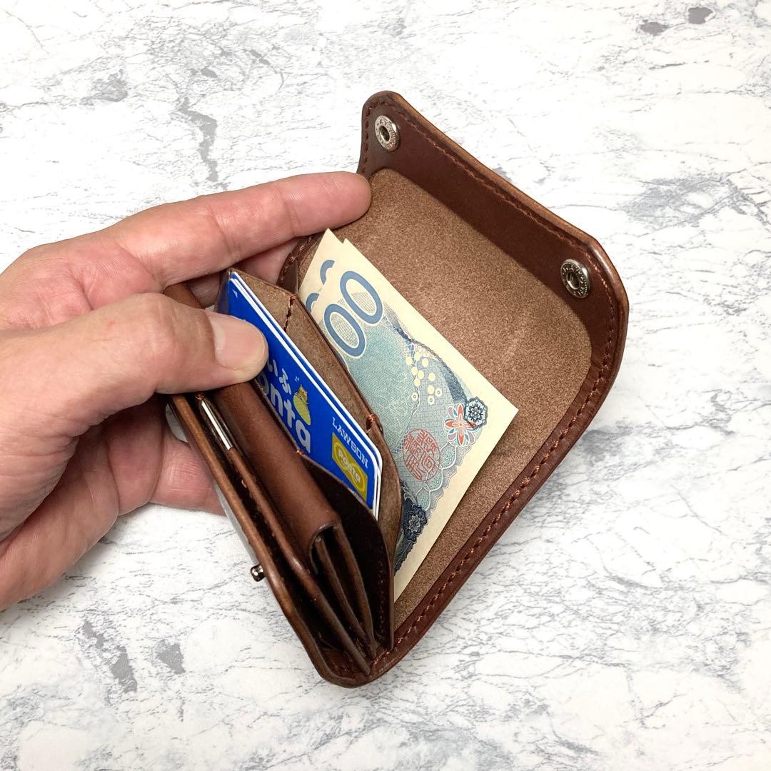 本革 コンパクト財布 栃木レザー 三つ折り財布 ミニ財布 メンズ レディース