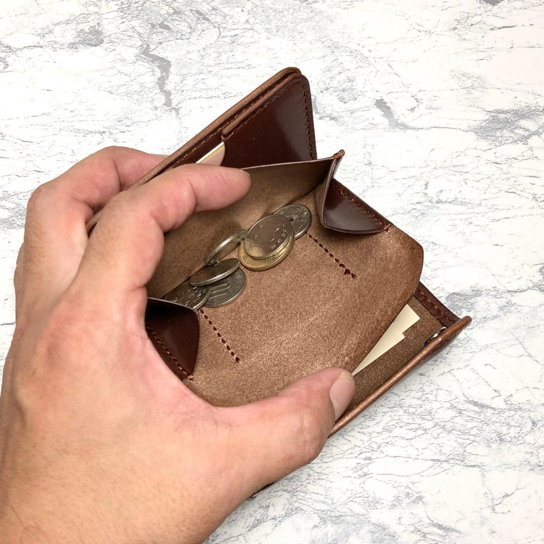 本革 コンパクト財布 栃木レザー 三つ折り財布 ミニ財布 メンズ レディース