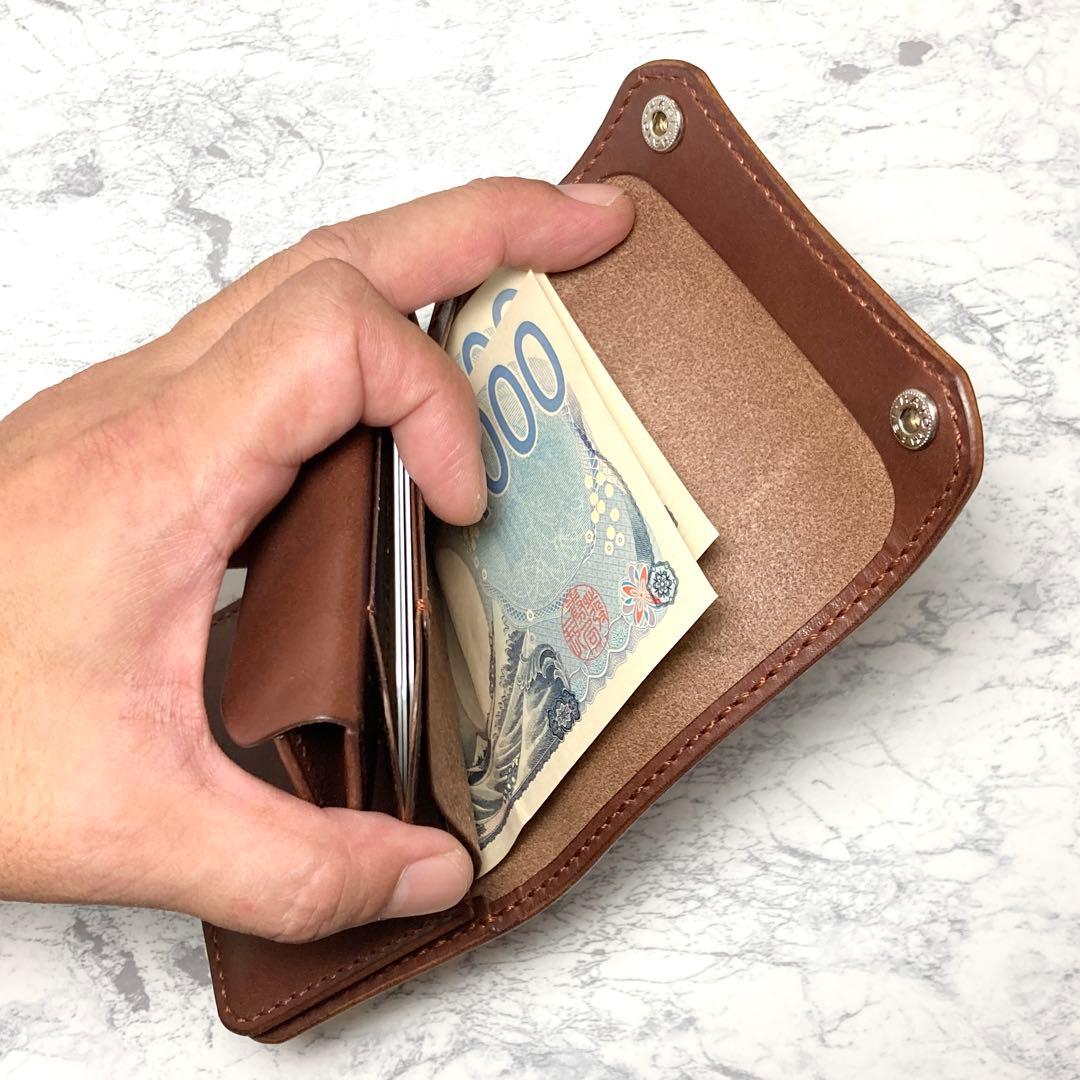 本革 コンパクト財布 栃木レザー 三つ折り財布 ミニ財布 メンズ レディース