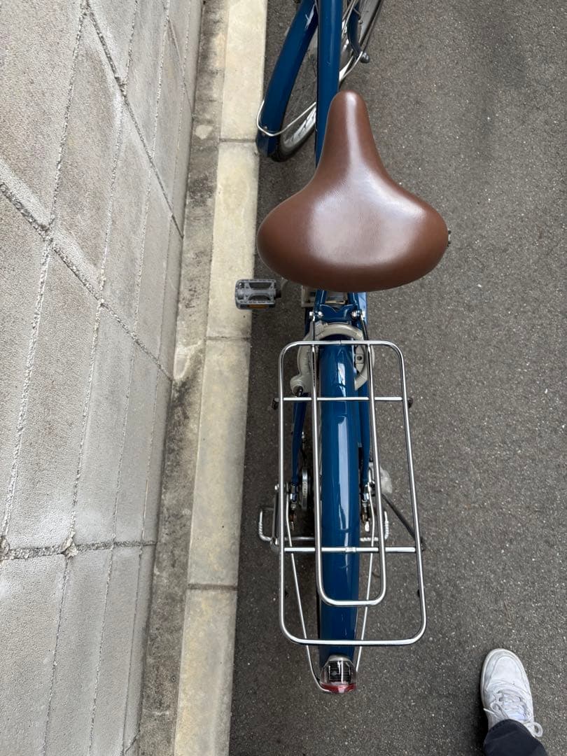 電動自転車　ブルー