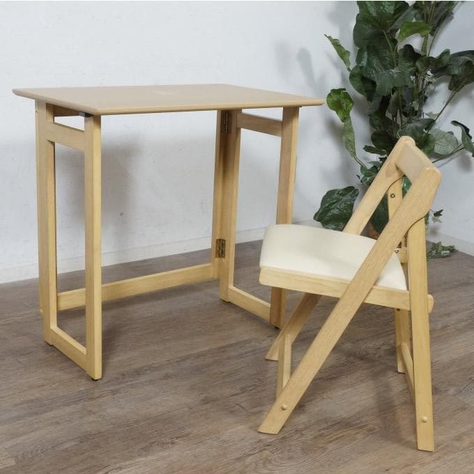 送料無料【新品】折りたたみ デスク ＆ チェア 2点セット　コンパクト