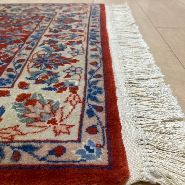 ペルシャ絨毯　サルーク産　美品　ラグ　93x63㎝