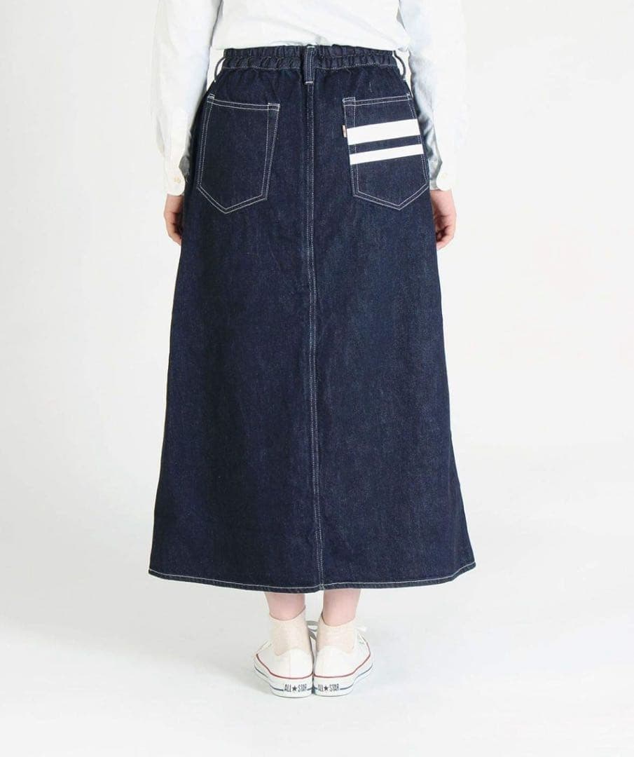 【美品】桃太郎ジーンズ☆スカート風パンツ デニム
