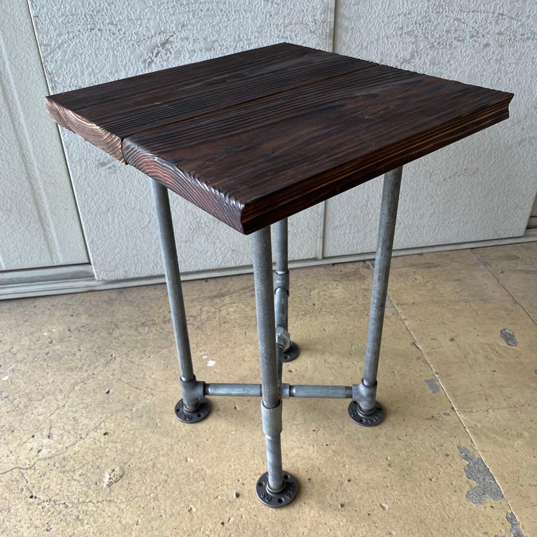 サイドテーブル　ガス配管　インダストリアル