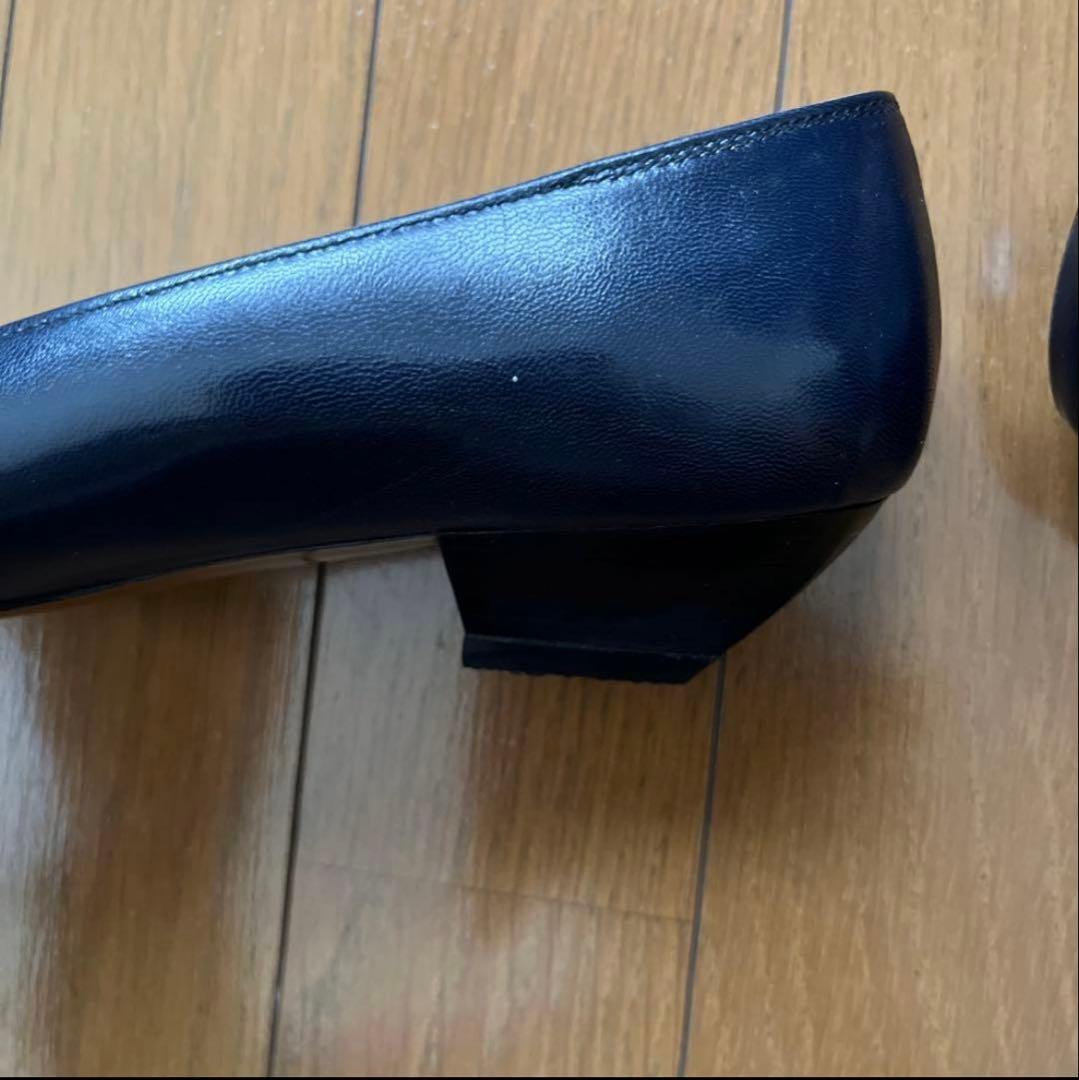Salvatore Ferragamo フェラガモ リボン付きパンプス　ネイビー