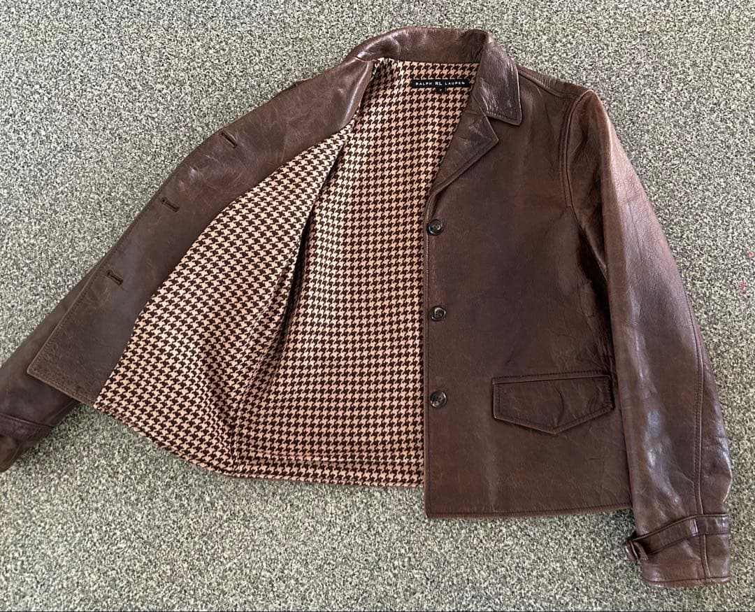 ラルフローレン　カーコート レザージャケット rrl ライダース　ブルゾン