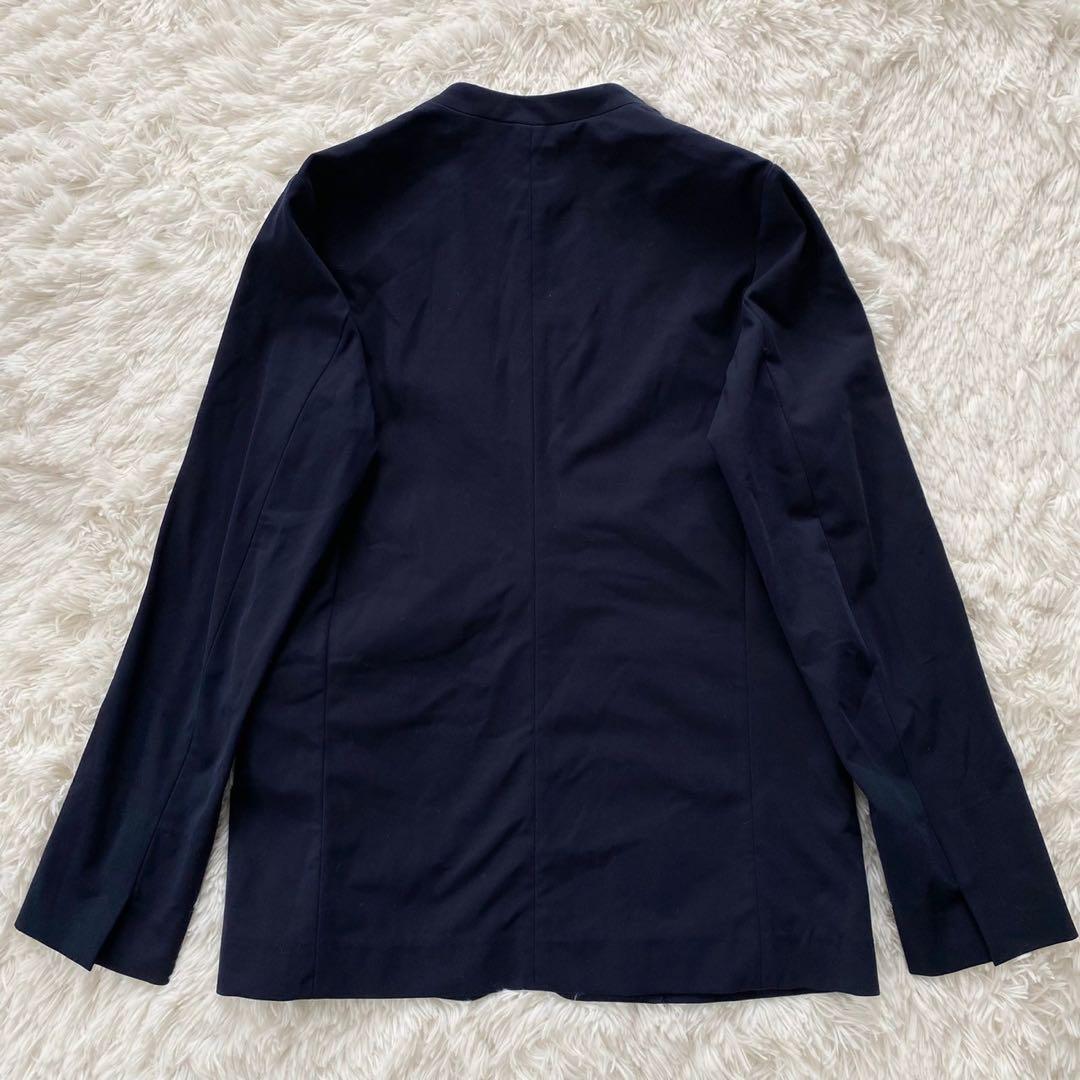 PLST セットアップ ノーカラー パンツ ビジネススーツ ネイビー Lサイズ