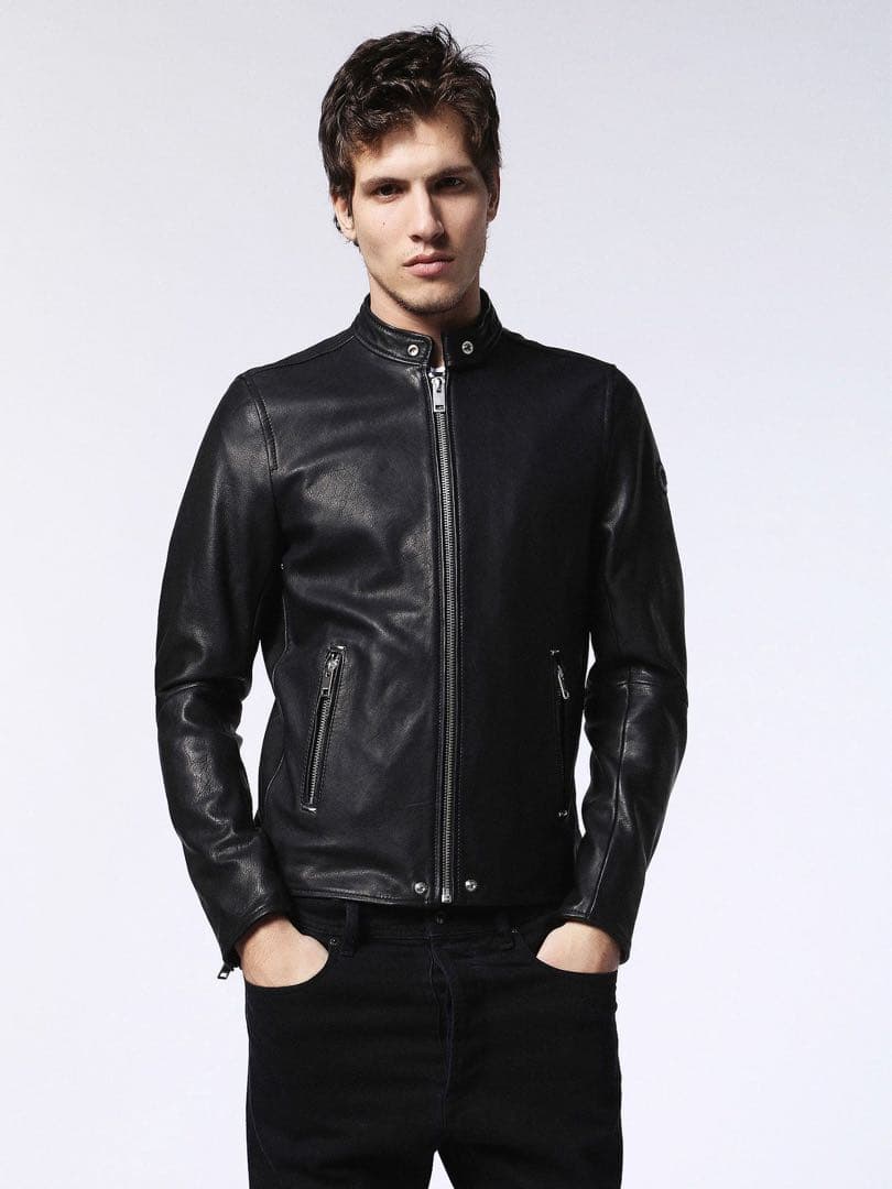 12.5万円　DIESEL ディーゼル　レザージャケット　シングルライダース
