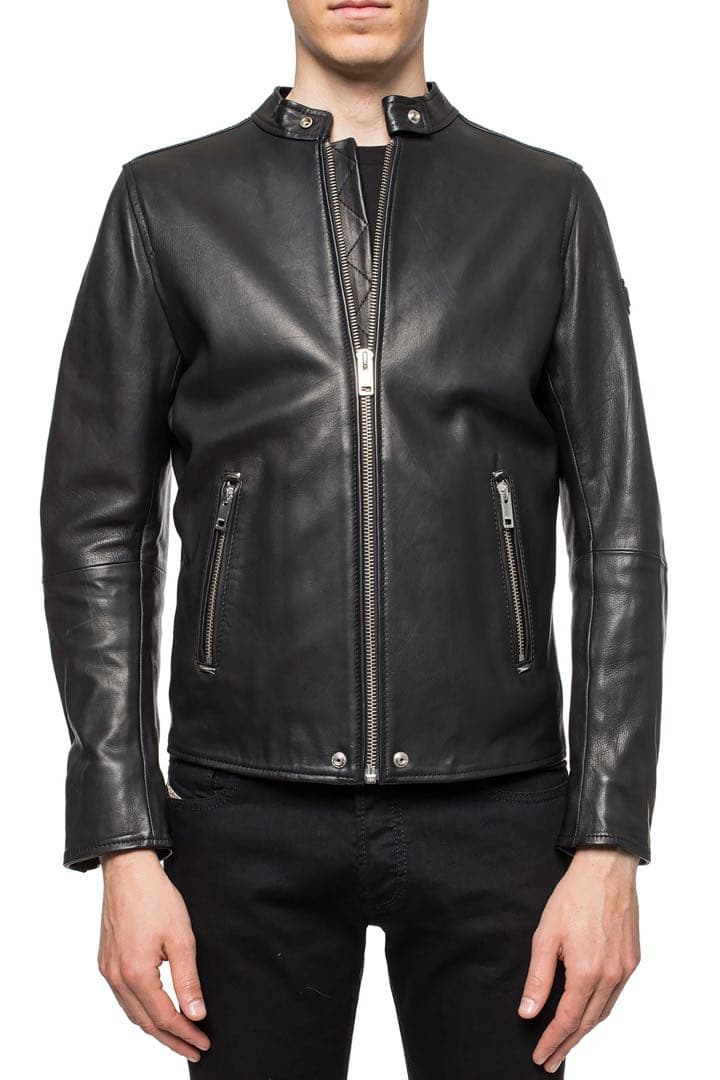 12.5万円　DIESEL ディーゼル　レザージャケット　シングルライダース