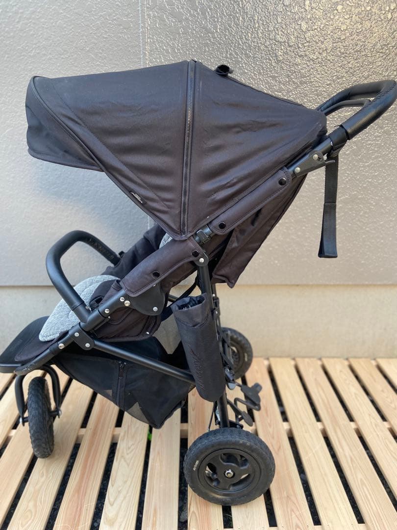 【美品】エアバギー　ココプレミア　フロムバース　アースブラック　レインカバー付