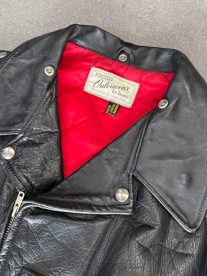 美品50s HERCULES ダブルライダースジャケット ホースハイド 42相当
