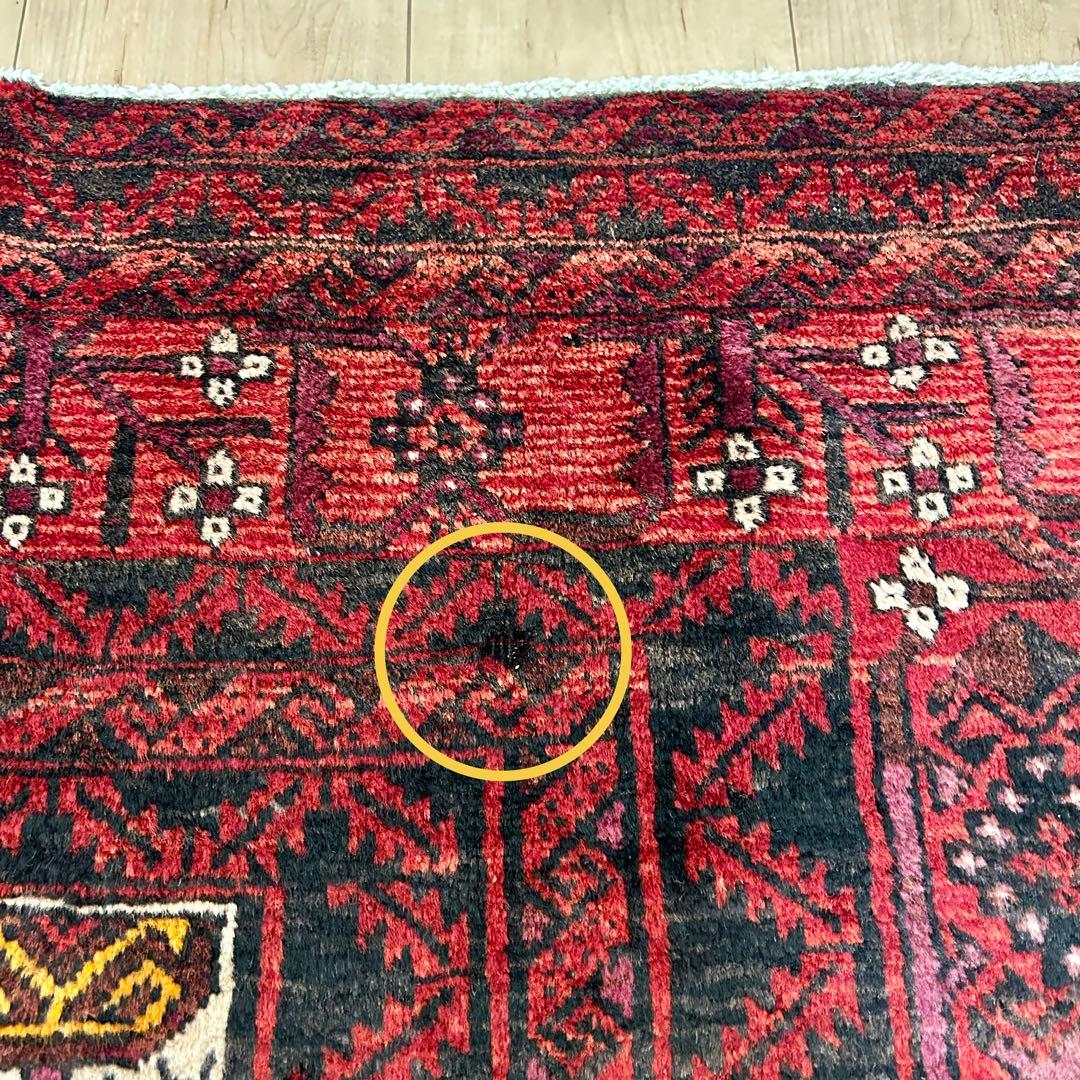 ペルシャ絨毯　バルーチ　ヴィンテージラグ　トライバルラグ　225x120㎝