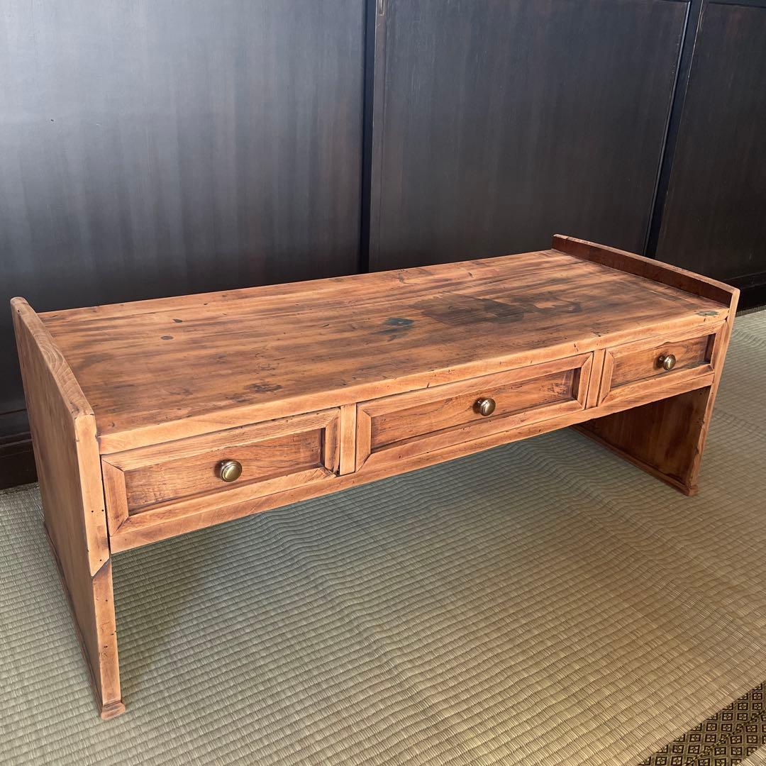 文机　テーブル　古道具　昭和　小引き出し　 TV台　アンティーク