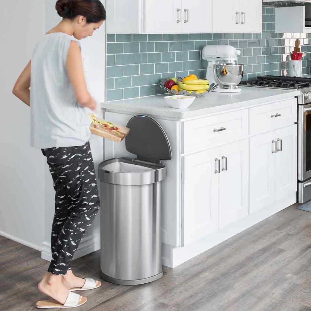 【自動開閉】simplehuman セミラウンドセンサーカン　ゴミ箱45L