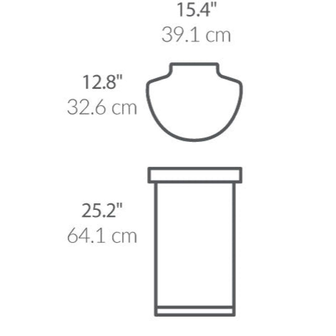 【自動開閉】simplehuman セミラウンドセンサーカン　ゴミ箱45L