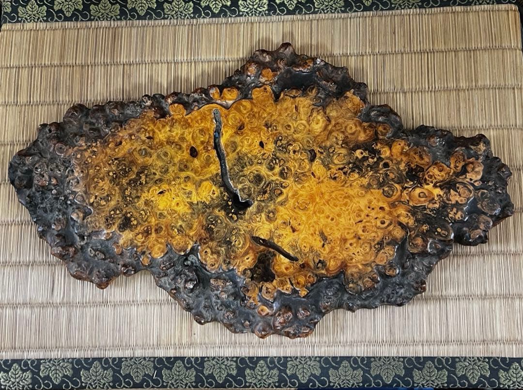 天然時代古木 花梨 美玉杢 瘤 花台 香台 盆栽台 平台 約44㎝