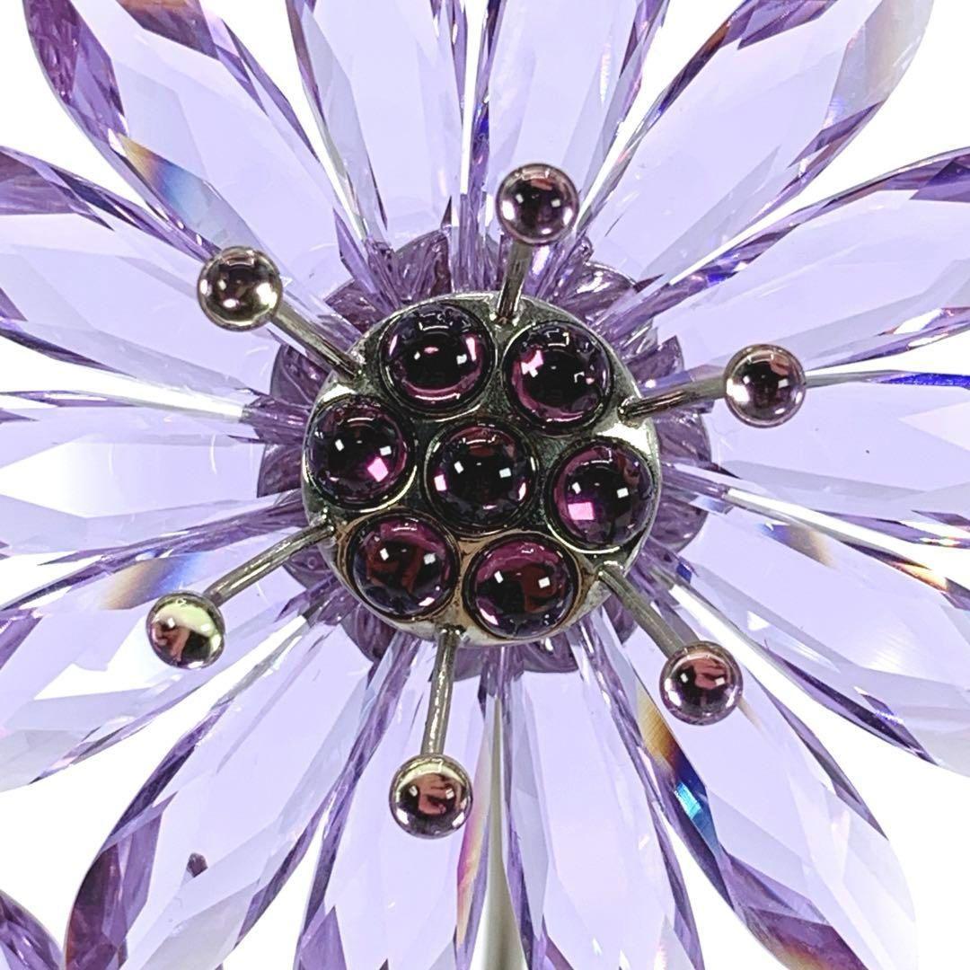 SWAROVSKI スワロフスキー ドリナ バイオレット フラワー オブジェ