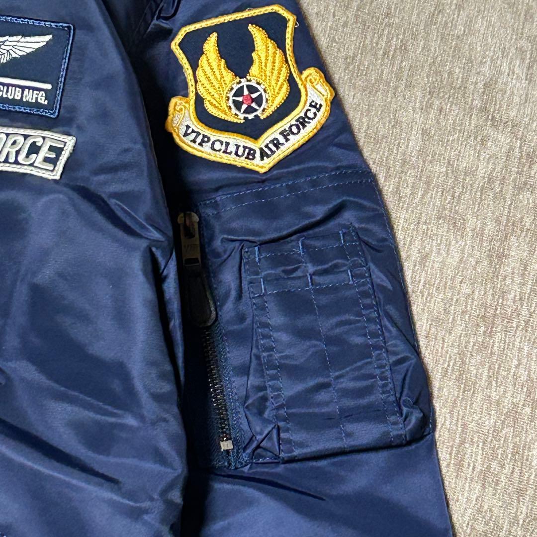 未使用　タグ付き　karaku VIP CLUB フライトジャケット　XL 紺