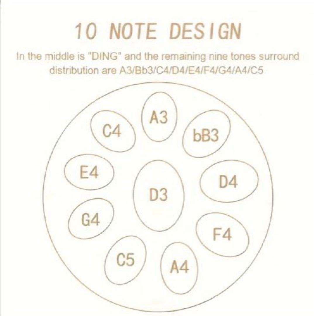 440Hz 10ノート ハンドパン スティールパン　スチールドラム　ハンドドラム
