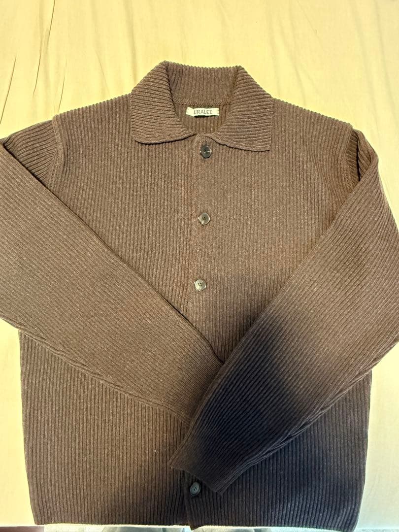 オーラリー　Auralee Rib Knit Cardigan 25AW