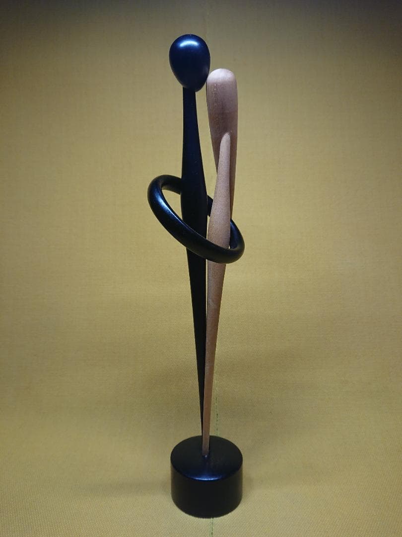 【美品】人形　木製　杉崎泰山　彫刻　置物　インテリア　工芸品　美術品　A1375