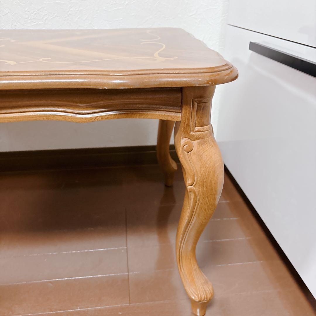 希少品　イタリア ヴェローナ　クラシック 猫脚 リビングテーブル 象嵌細工