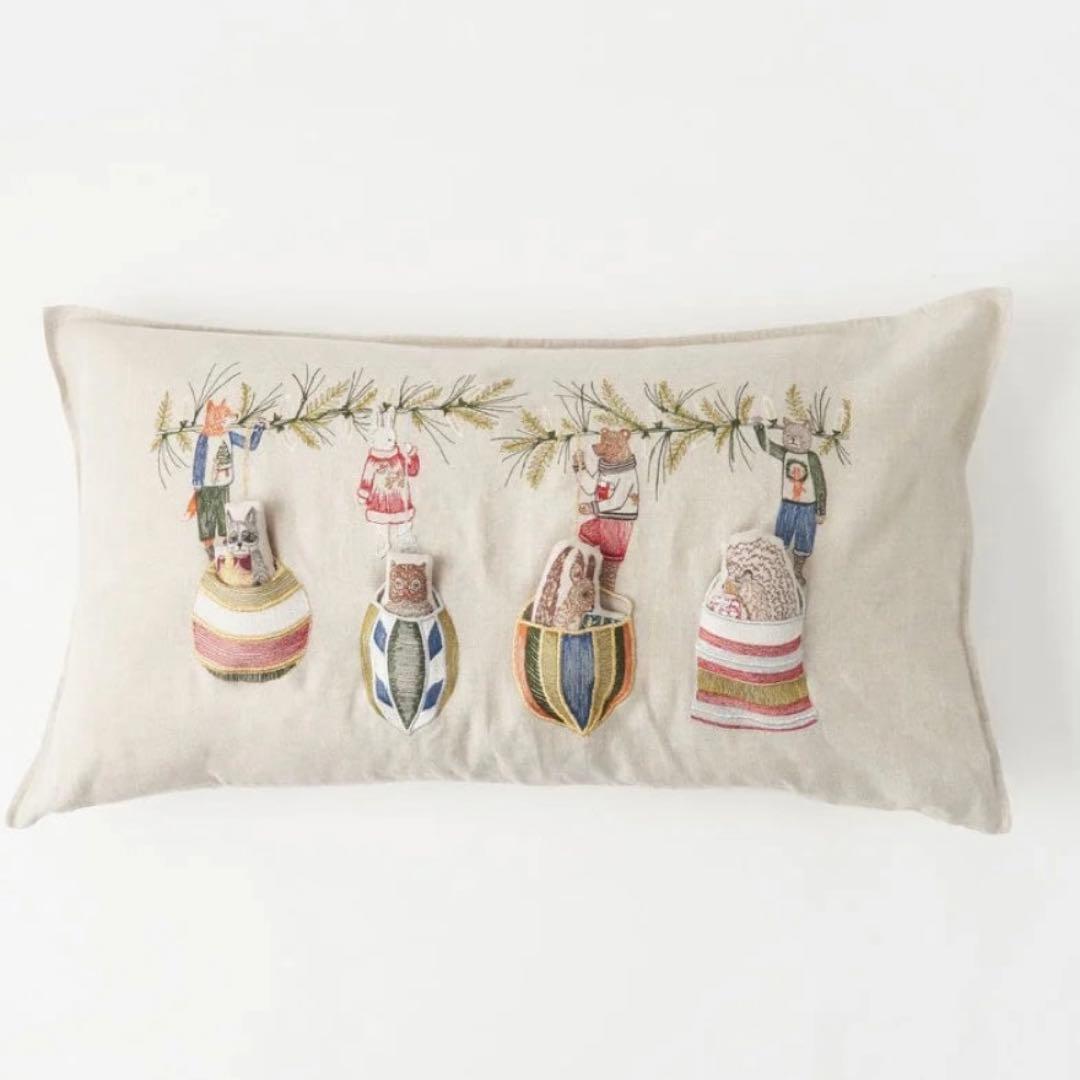 Holidayポケットクッションカバーのみ35×66 Deckthe Halls