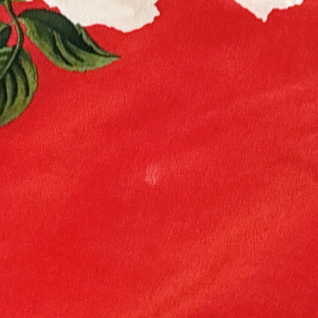 CHANEL✨シルクスカーフ カメリア柄 赤×ゴールド　ヴィンテージ