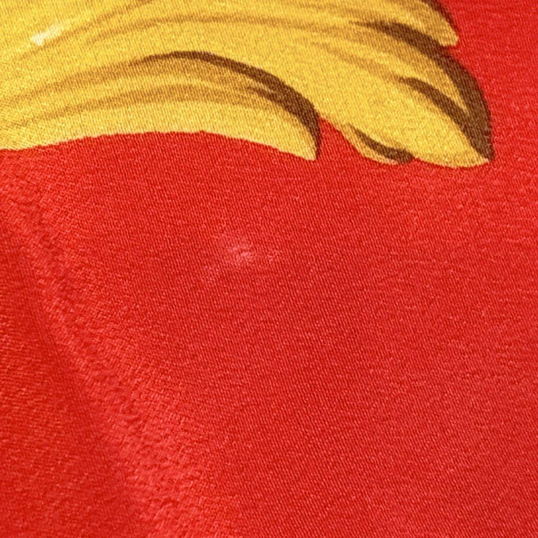 CHANEL✨シルクスカーフ カメリア柄 赤×ゴールド　ヴィンテージ