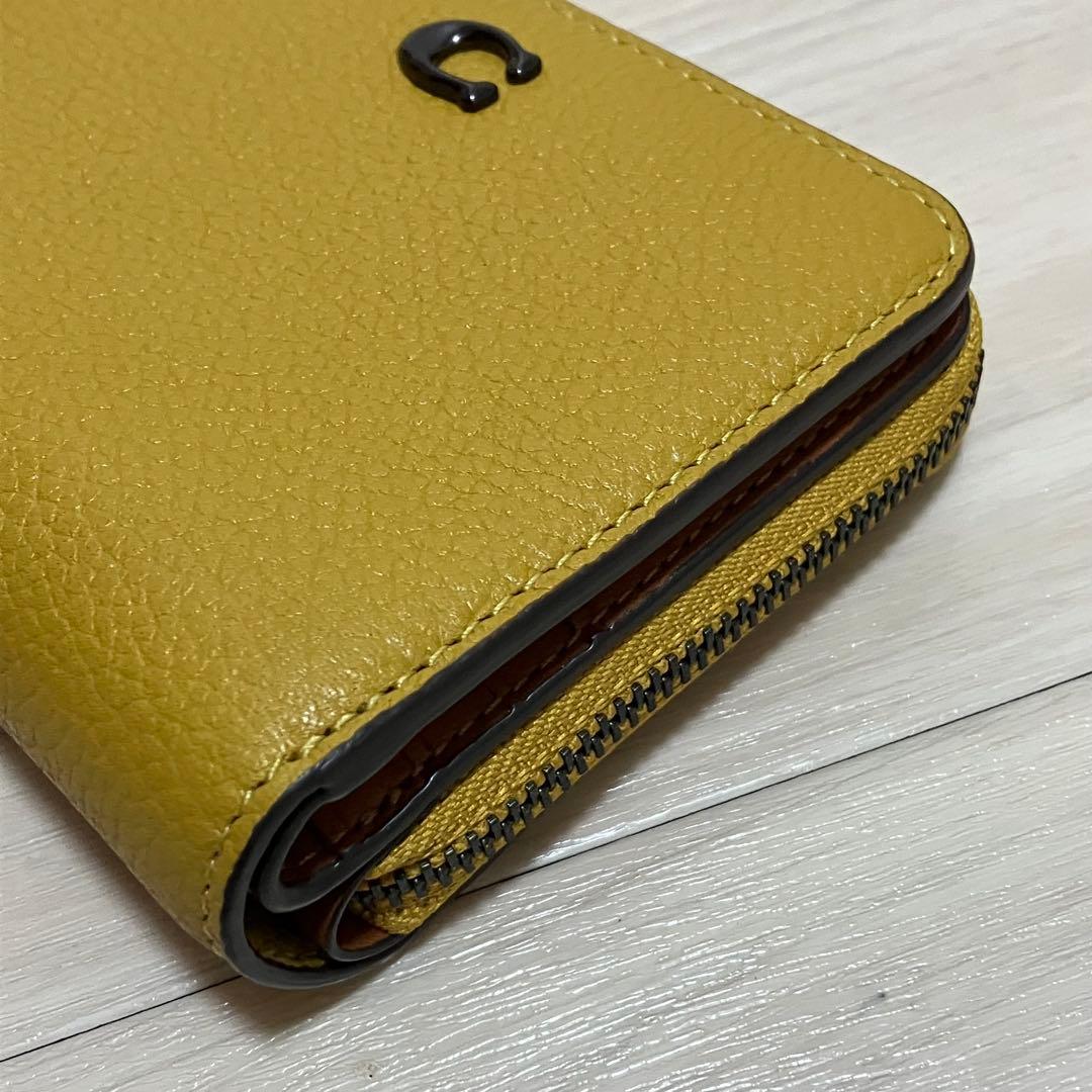 COACH ビルフォールド 財布 ウォレット ケース イエロー 二つ折り