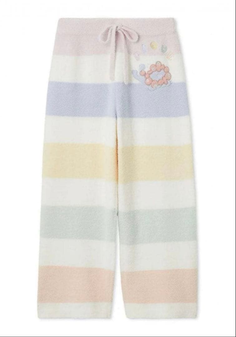 万博限定 ジェラピケ エアリーモコモコミャクミャクロングパンツ