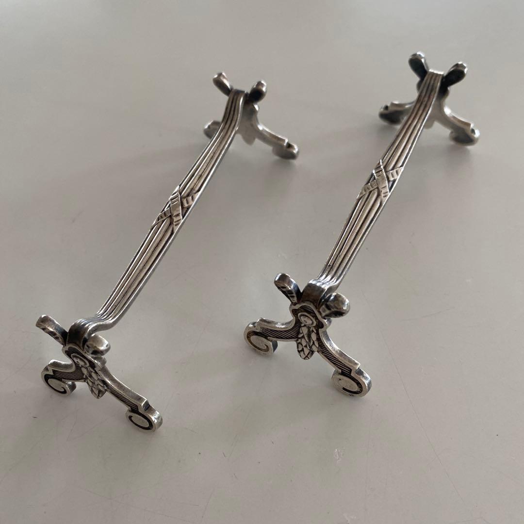 装飾的な金属製カトラリーレスト フランス製　アンティーク