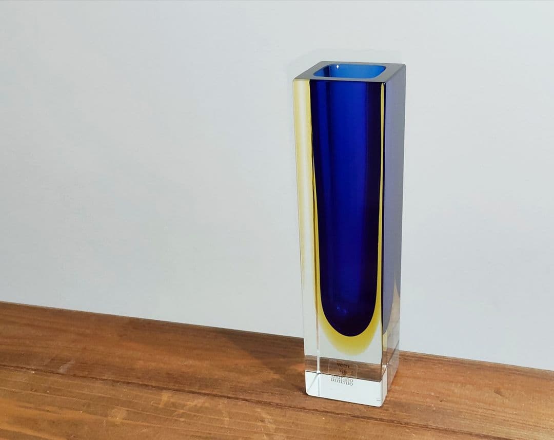 イタリア製 Vetri MURANO ムラーノガラス 花瓶 フラワーベース