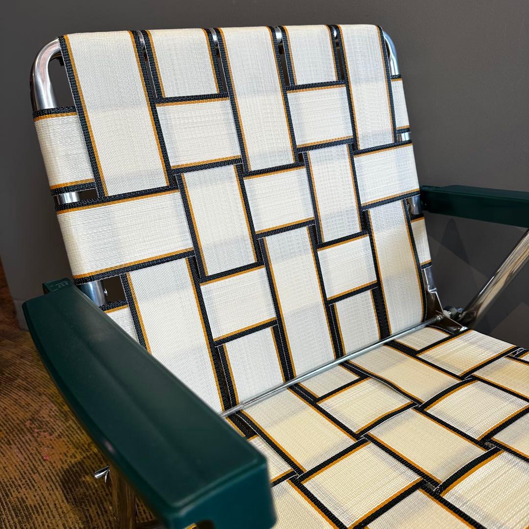 新品 LAWN CHAIR ローンチェア 箱付き USA ベージュ ローバック