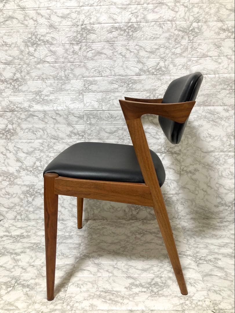 【美品】カイ・クリスチャンセン No.42 宮崎椅子 牛革 ダイニングチェア③