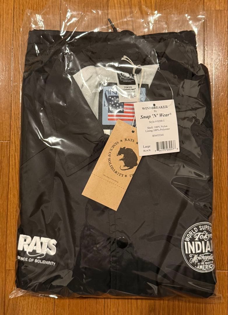 RATS × TOKYO INDIANS COACH JKT Lサイズ新品未使用