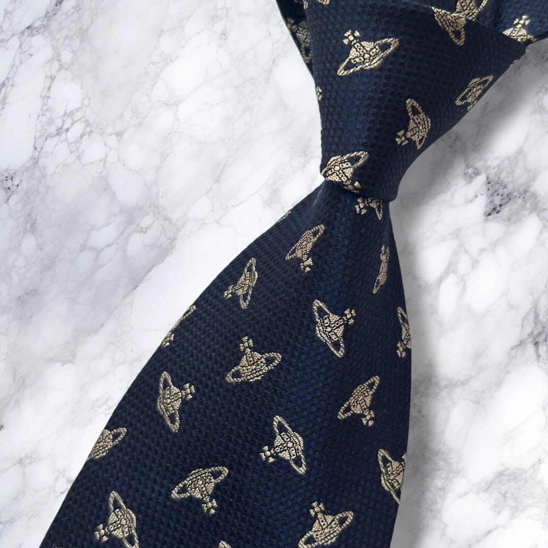 美品✨Vivienne Westwood ネクタイ　オーブ　ジャガード　成人式