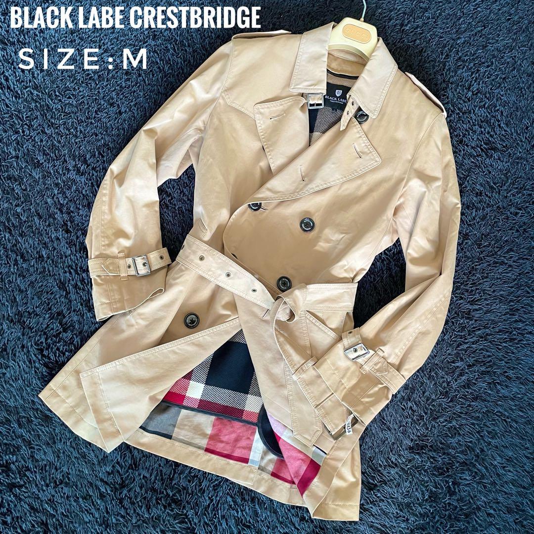 美品✨ブラックレーベルクレストブリッジ トレンチコート ライナー付 ベージュ M