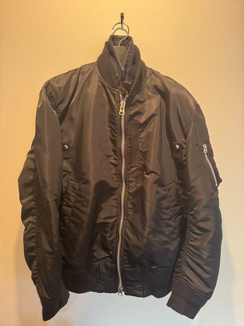 【美品・希少】sacaiサカイ　SCM-011　サイズ3 MA-1 ブラック