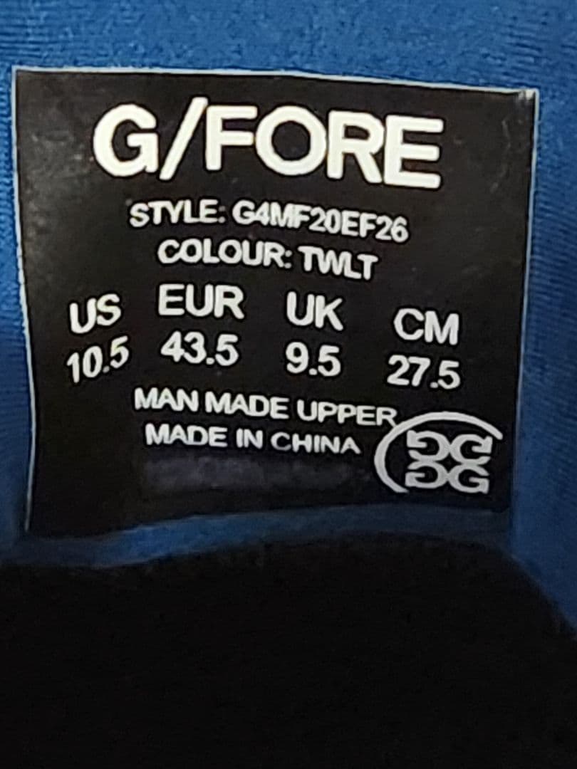 G/FORE ジーフォア ネイビー ゴルフシューズ 替紐付　新品　27,5センチ