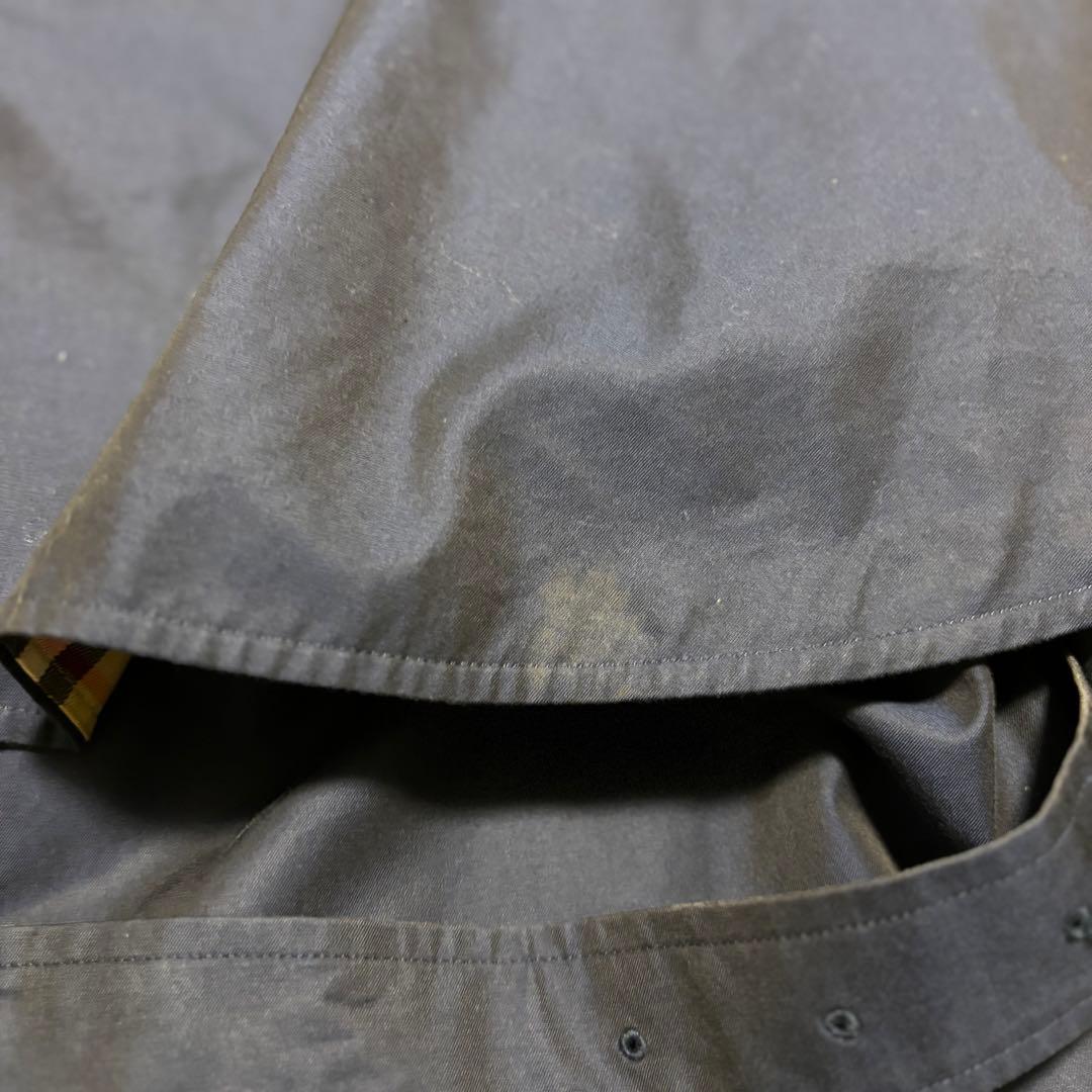 Burberry バーバリー ノバチェック ネイビー トレンチコート ベルト付き